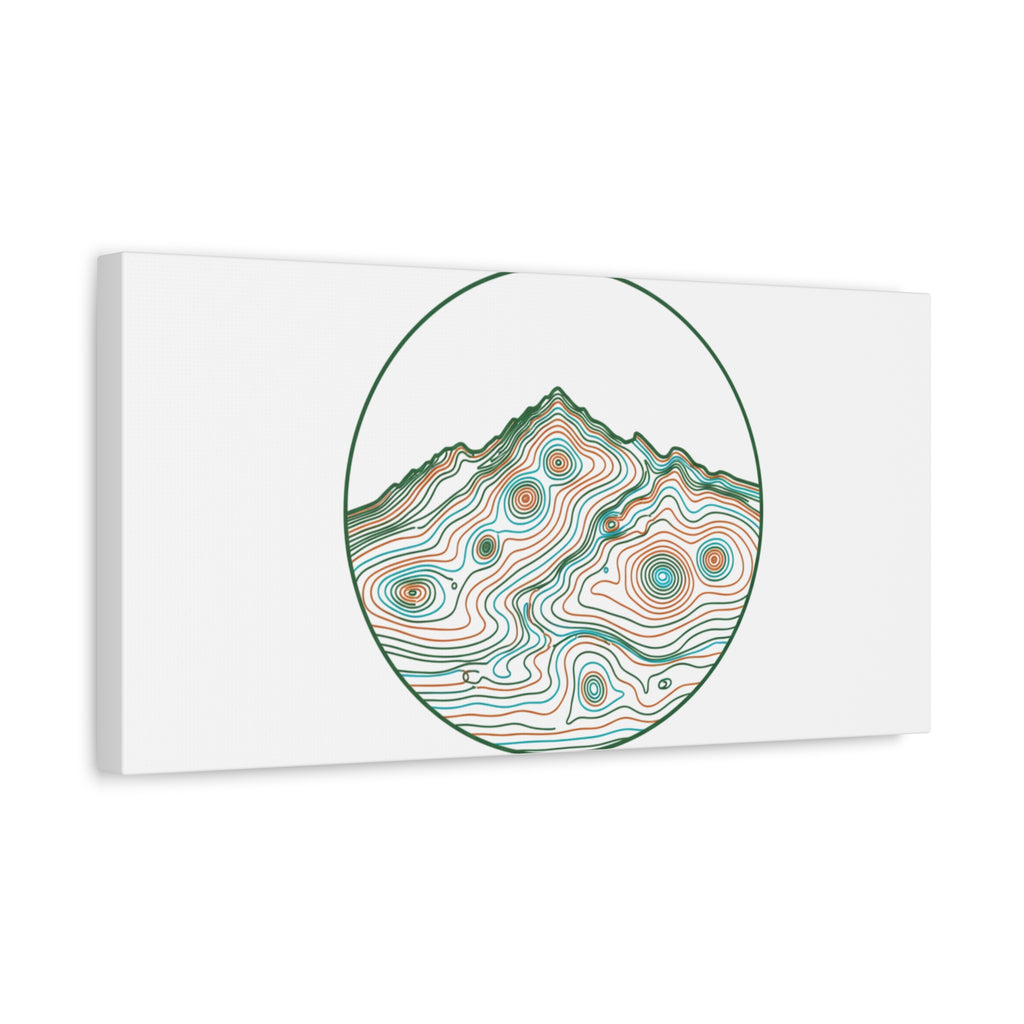 Topographic Contour Line Mountain Canvas, topographic map print | terrain poster