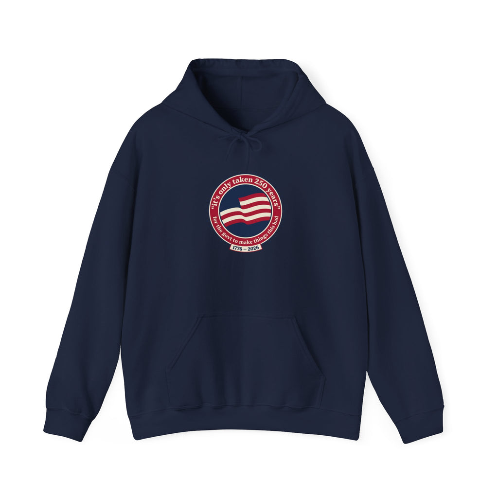 USA 250 Vintage Distressed Seal Hoodie | 1776–2026 Memorial Day Americana