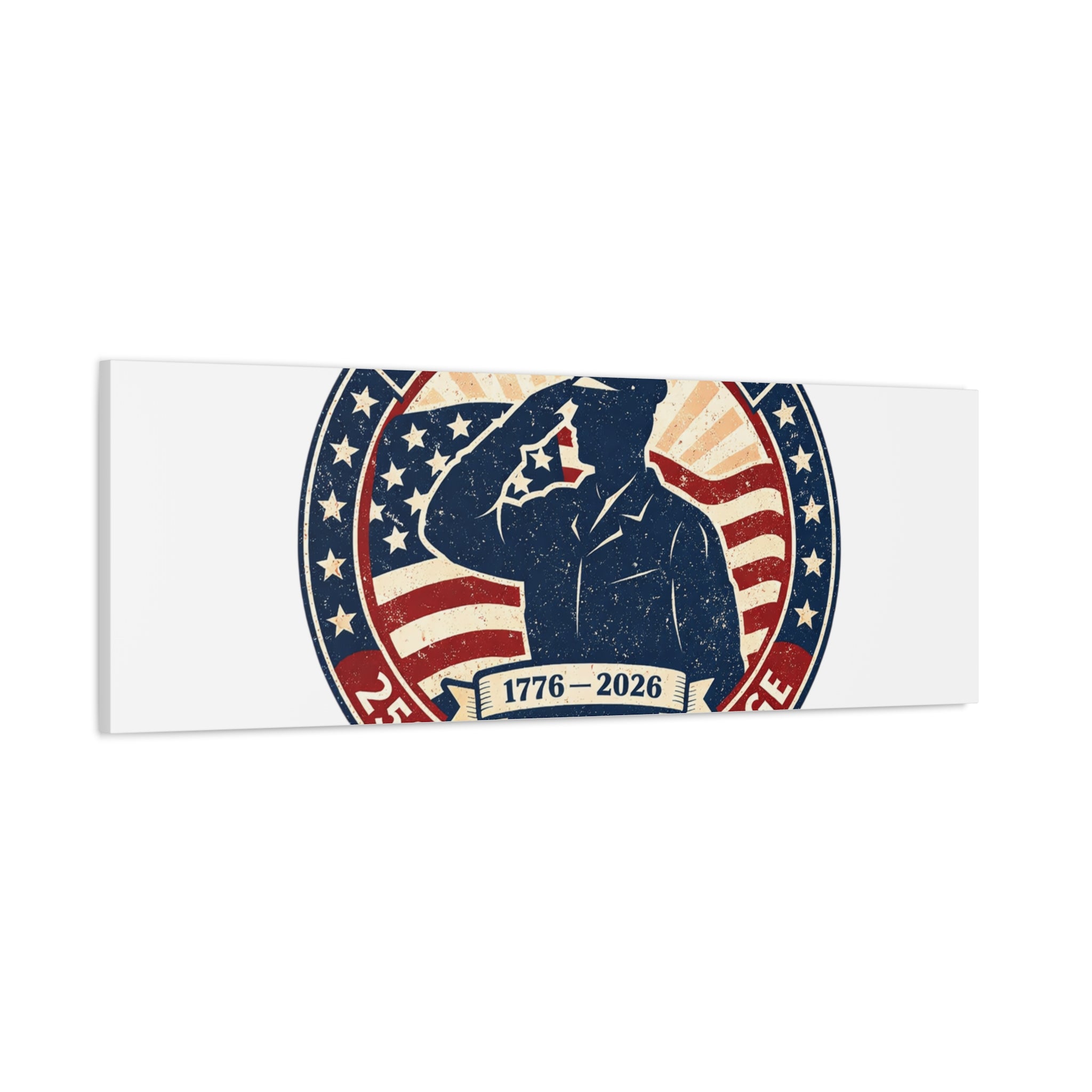 Memorial Day USA 250 Canvas, 1776–2026 Vintage Distressed Patriotic Print