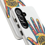 Hands Off Phone Case — Bold Geometric Palm Graphic