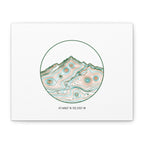 Topographic Contour Line Mountain Canvas, topographic map print | terrain poster