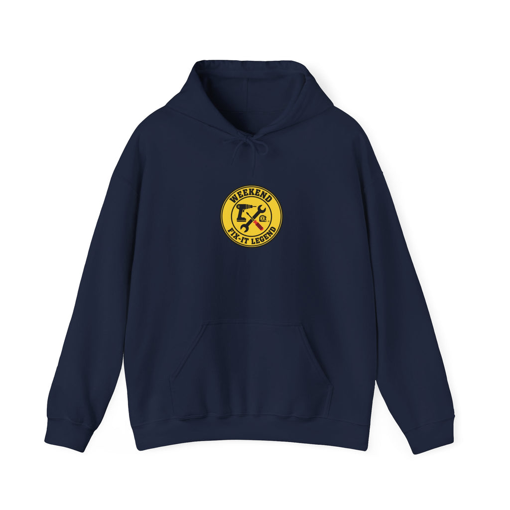 Weekend Warrior Workshop Patch Hoodie | DIY shirt, maker graphic