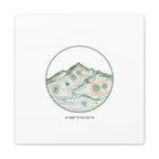 Topographic Contour Line Mountain Canvas, topographic map print | terrain poster