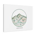 Topographic Contour Line Mountain Canvas, topographic map print | terrain poster