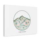 Topographic Contour Line Mountain Canvas, topographic map print | terrain poster