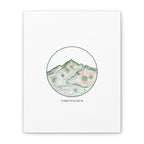 Topographic Contour Line Mountain Canvas, topographic map print | terrain poster