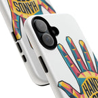 Hands Off Phone Case — Bold Geometric Palm Graphic