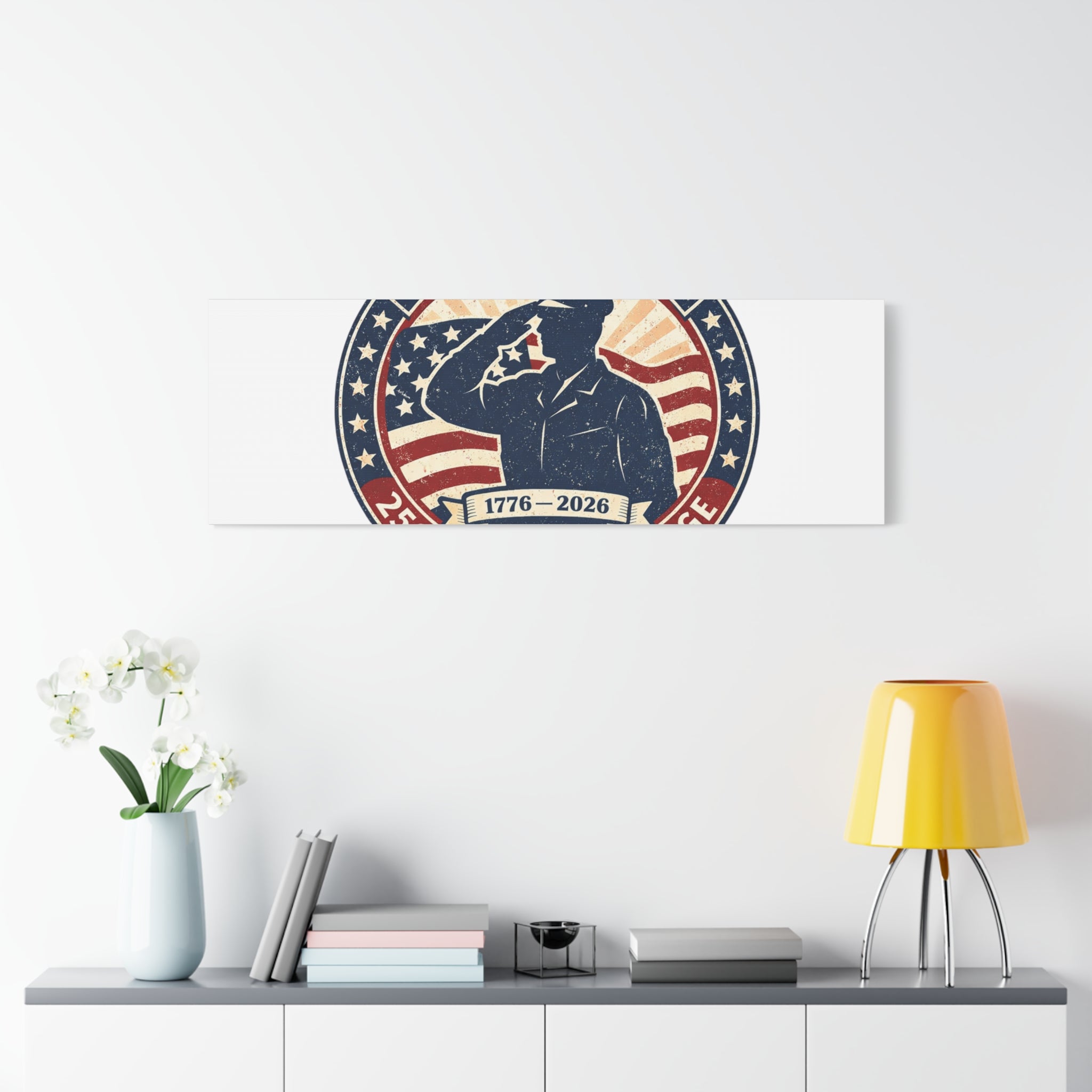 Memorial Day USA 250 Canvas, 1776–2026 Vintage Distressed Patriotic Print