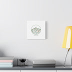 Topographic Contour Line Mountain Canvas, topographic map print | terrain poster
