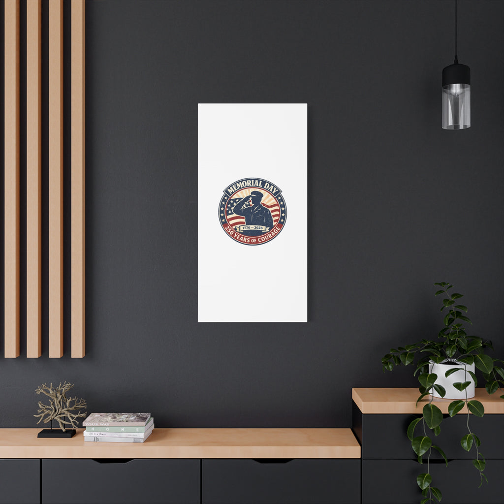 Memorial Day USA 250 Canvas, 1776–2026 Vintage Distressed Patriotic Print