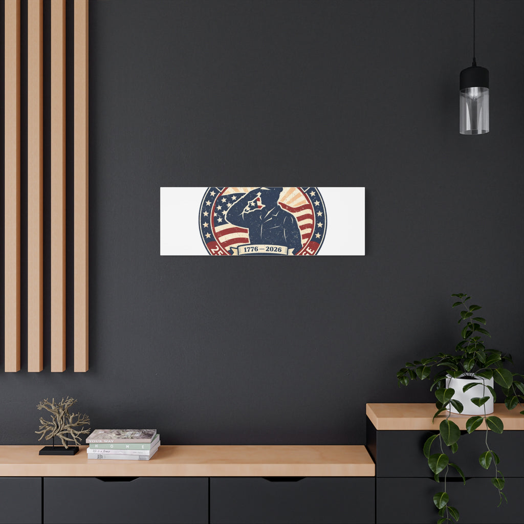 Memorial Day USA 250 Canvas, 1776–2026 Vintage Distressed Patriotic Print
