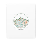 Topographic Contour Line Mountain Canvas, topographic map print | terrain poster