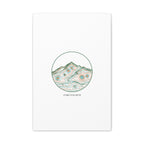 Topographic Contour Line Mountain Canvas, topographic map print | terrain poster