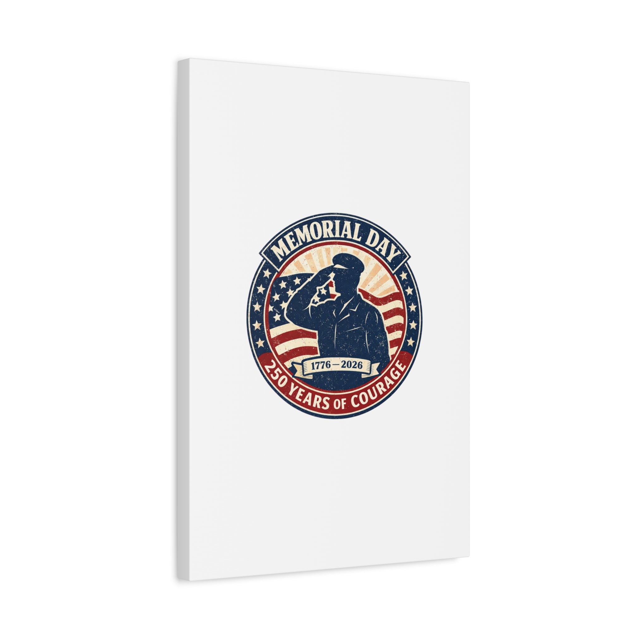 Memorial Day USA 250 Canvas, 1776–2026 Vintage Distressed Patriotic Print