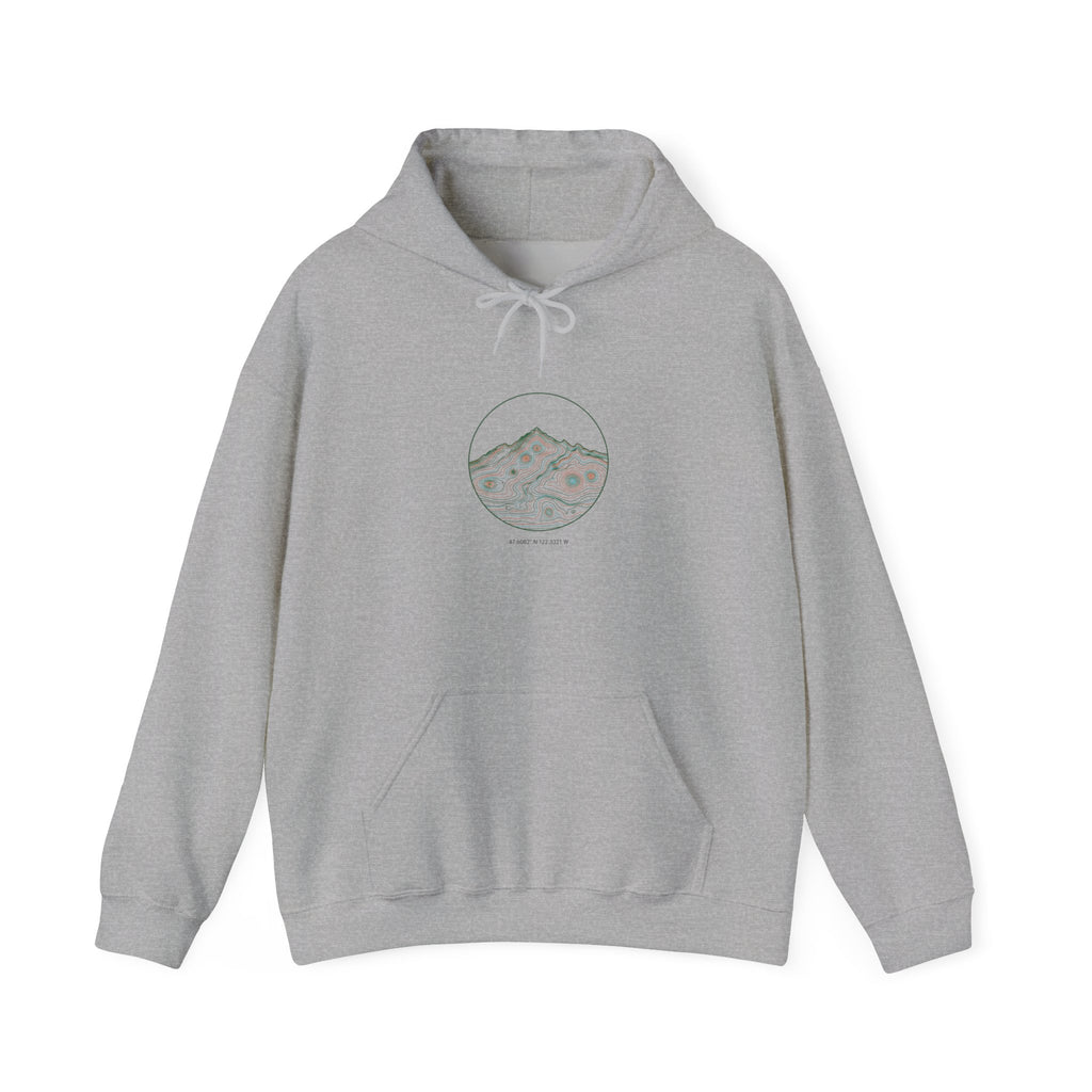 Topographic Contour Mountain Hoodie | topographic map print, contour line design