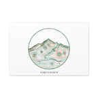 Topographic Contour Line Mountain Canvas, topographic map print | terrain poster