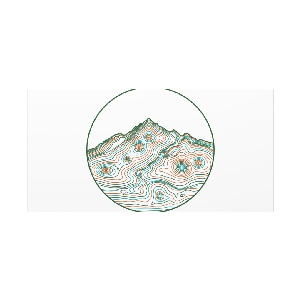 Topographic Contour Line Mountain Canvas, topographic map print | terrain poster