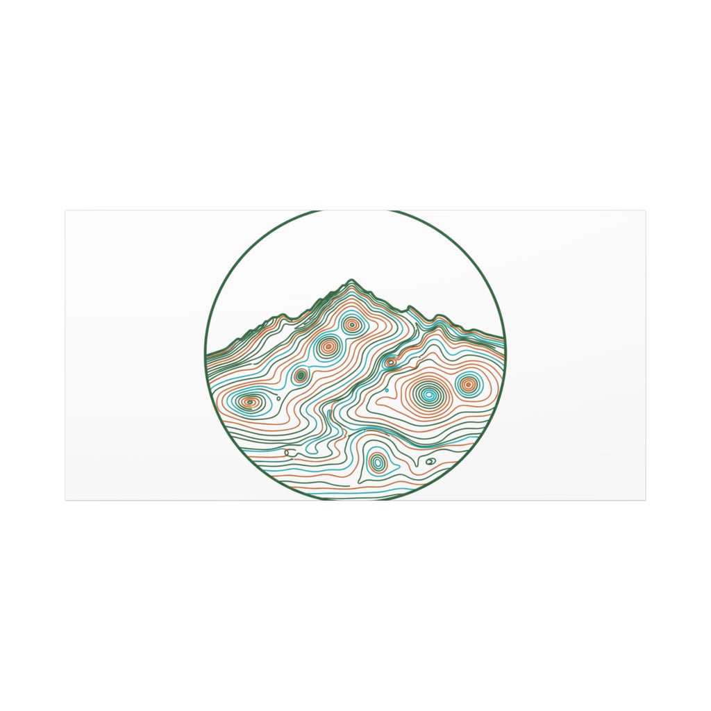 Topographic Contour Line Mountain Canvas, topographic map print | terrain poster