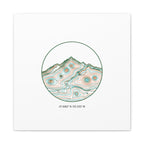 Topographic Contour Line Mountain Canvas, topographic map print | terrain poster
