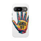 Hands Off Phone Case — Bold Geometric Palm Graphic