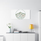 Topographic Contour Line Mountain Canvas, topographic map print | terrain poster