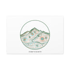 Topographic Contour Line Mountain Canvas, topographic map print | terrain poster