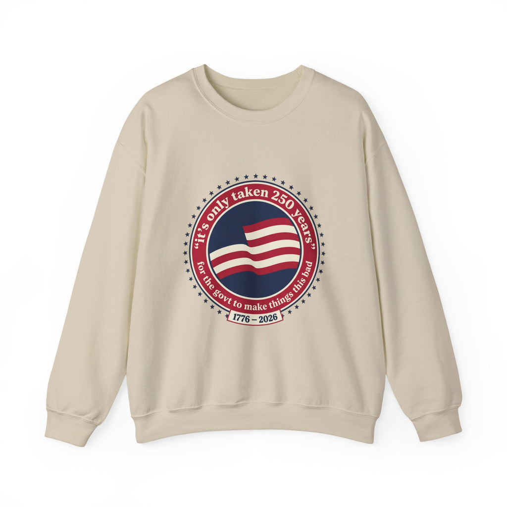 USA 250 Vintage Distressed Flag Crewneck Sweatshirt | 1776–2026 Memorial Day Americana