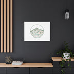 Topographic Contour Line Mountain Canvas, topographic map print | terrain poster