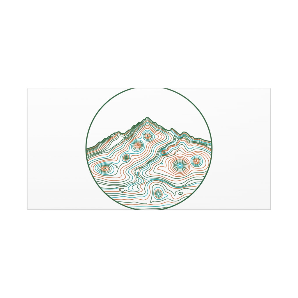 Topographic Contour Line Mountain Canvas, topographic map print | terrain poster