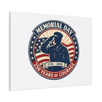 Memorial Day USA 250 Canvas, 1776–2026 Vintage Distressed Patriotic Print