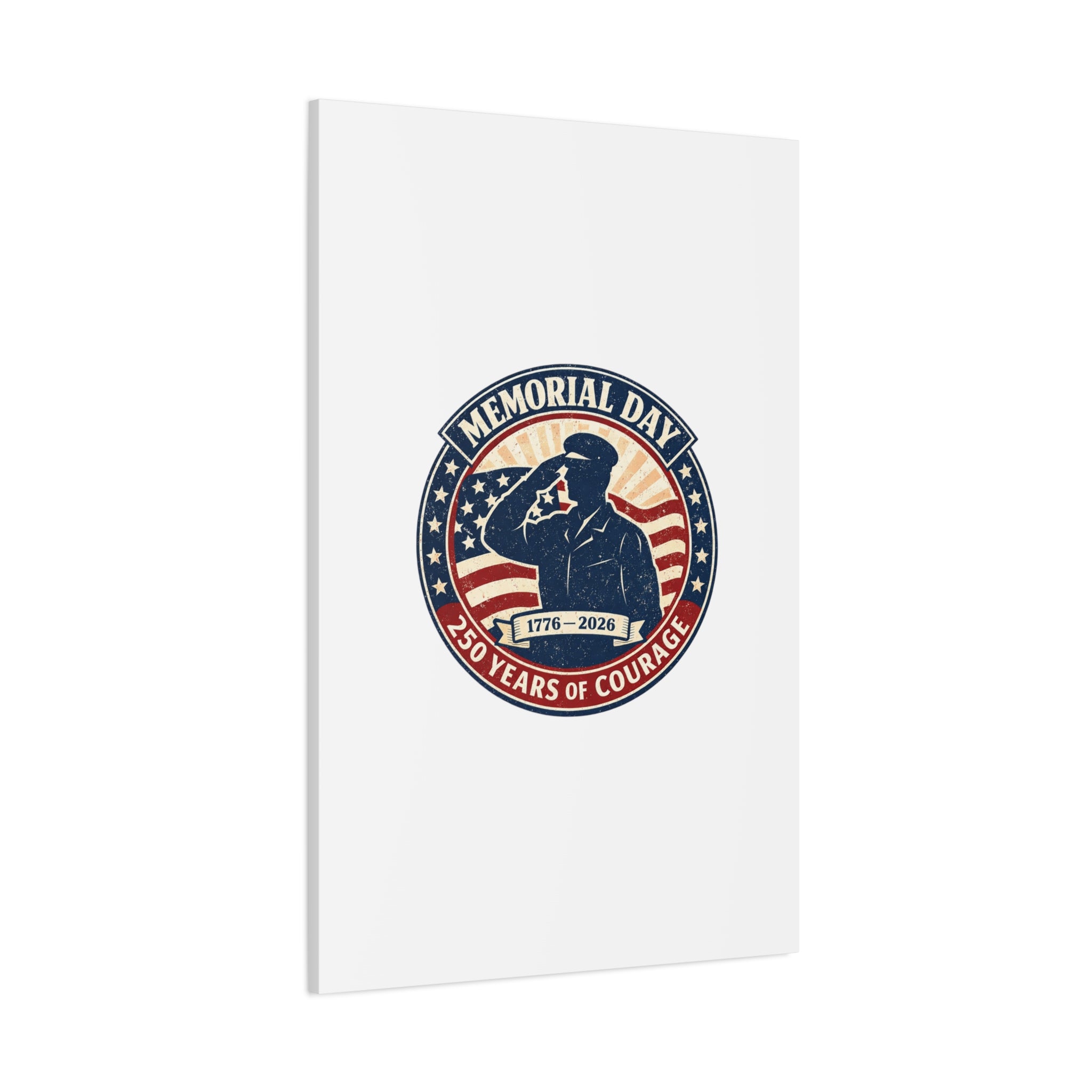 Memorial Day USA 250 Canvas, 1776–2026 Vintage Distressed Patriotic Print