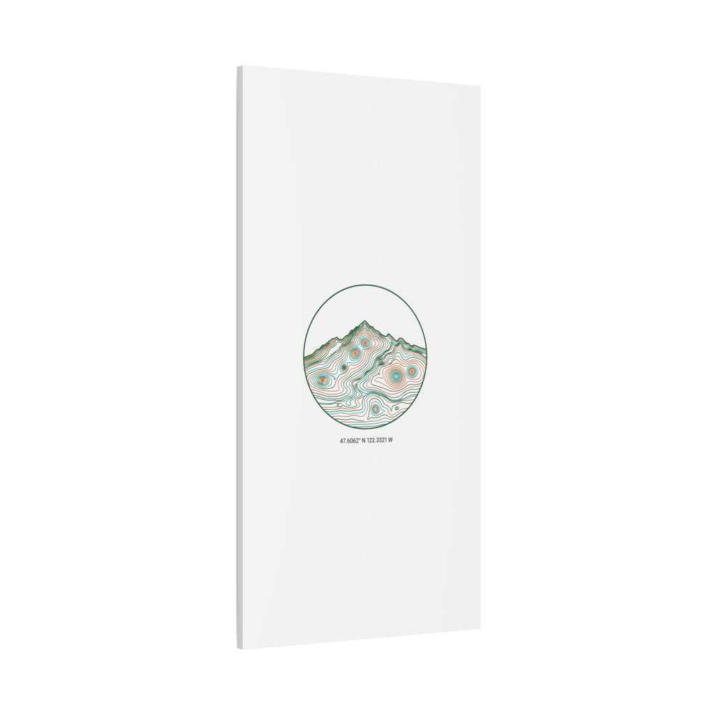 Topographic Contour Line Mountain Canvas, topographic map print | terrain poster