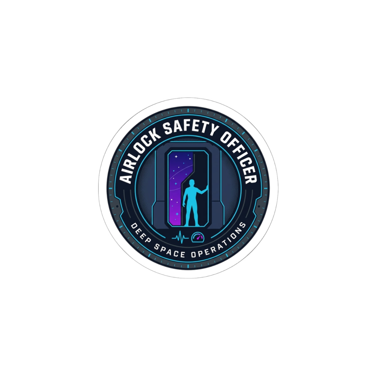 Airlock Safety Officer Kiss-Cut Stickers | mission patch, hard sci-fi