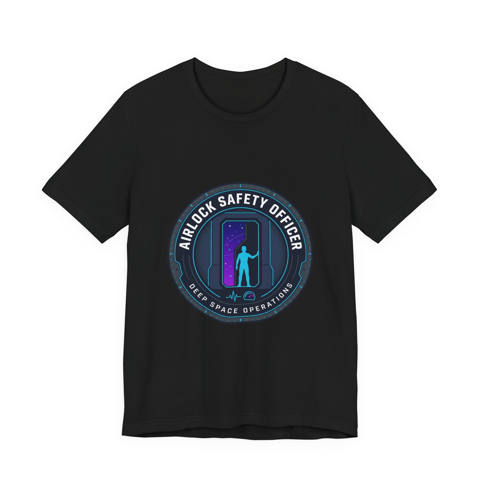 Airlock Safety Officer Tee | mission patch, hard sci-fi space survival