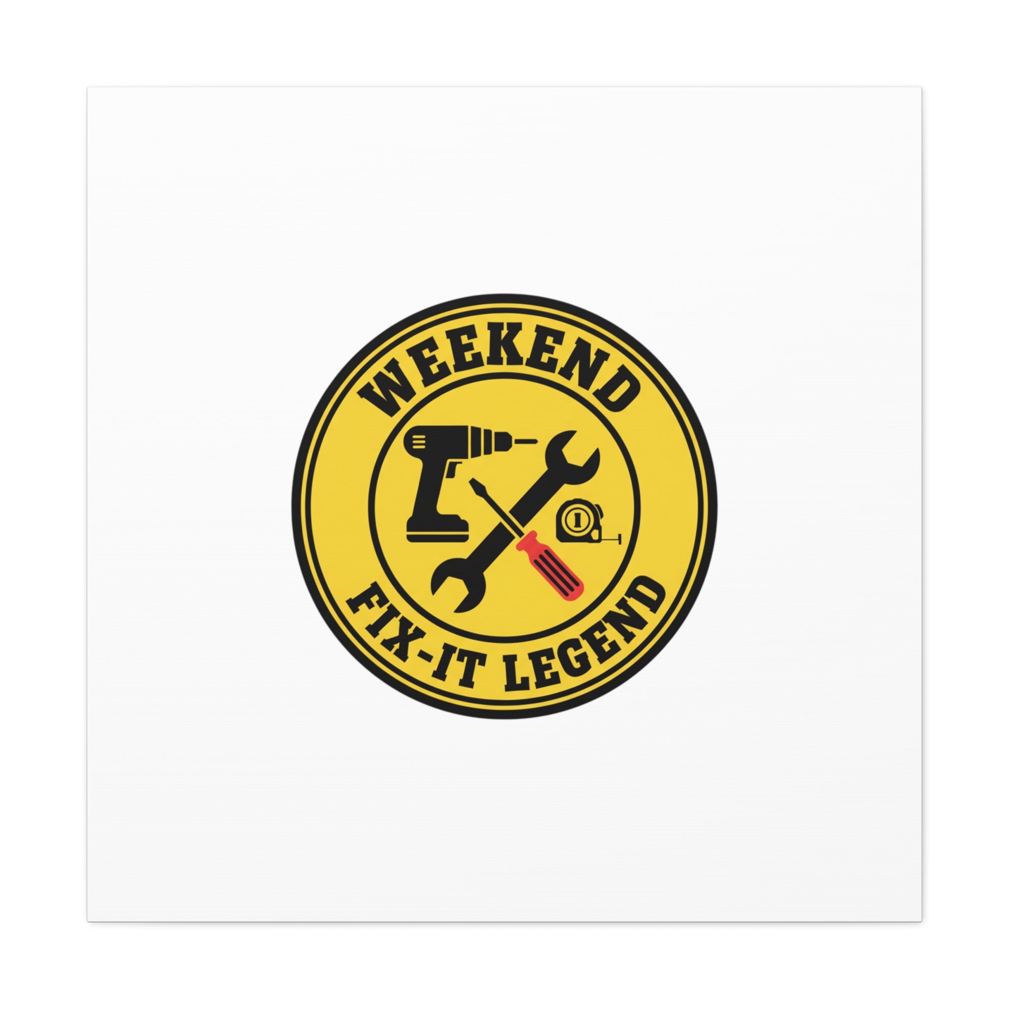 Weekend Fix-It Legend Canvas | DIY maker graphic, workshop tools