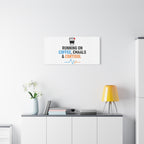 Running on Coffee, Emails & Cortisol Canvas | stress meme, burnout decor