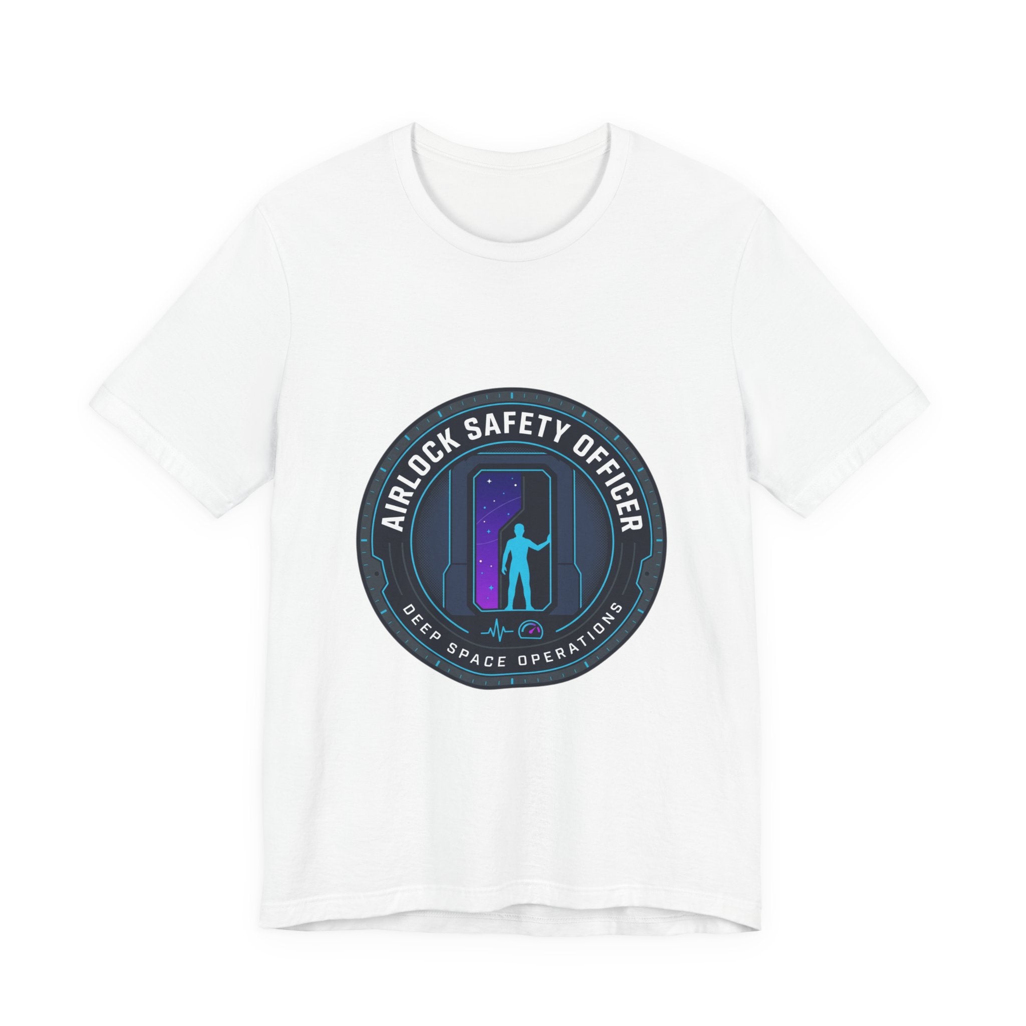 Airlock Safety Officer Tee | mission patch, hard sci-fi space survival
