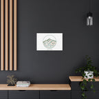 Topographic Contour Line Mountain Canvas, topographic map print | terrain poster