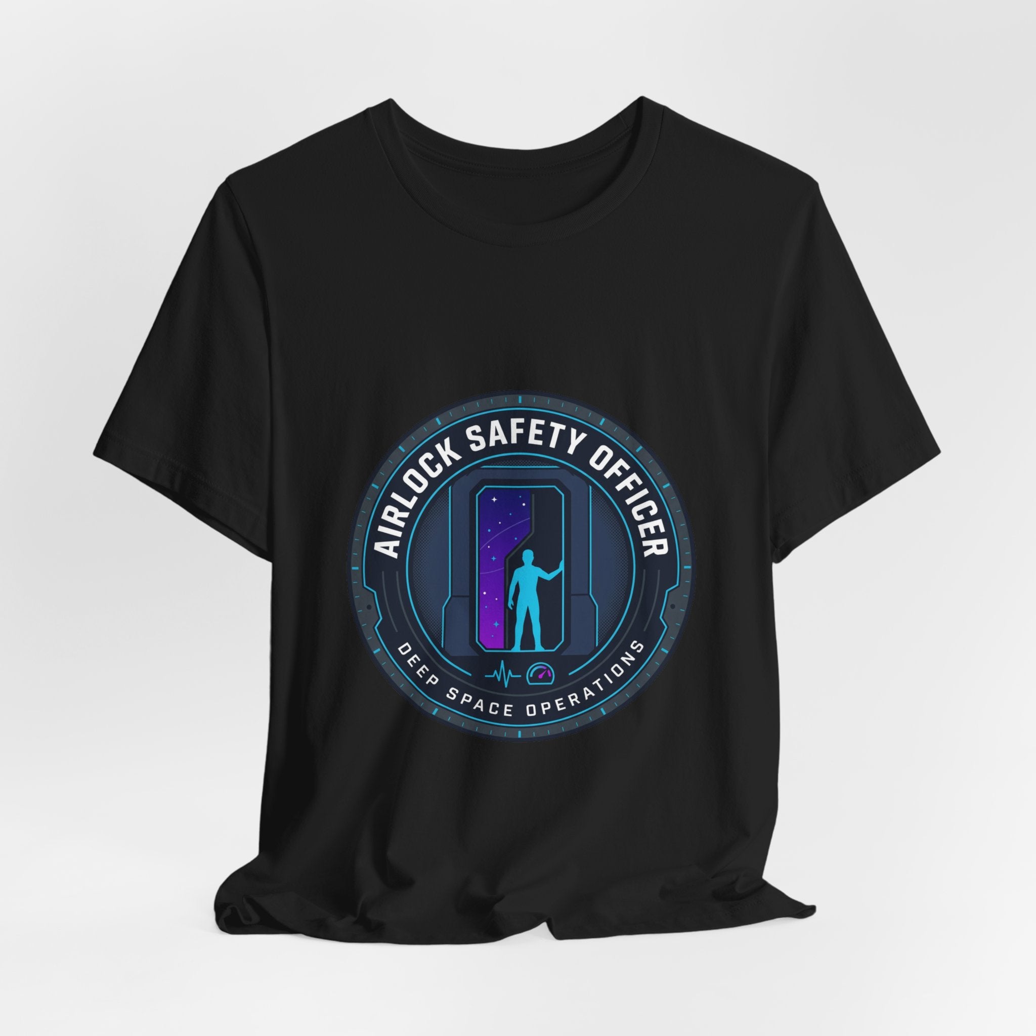 Airlock Safety Officer Tee | mission patch, hard sci-fi space survival