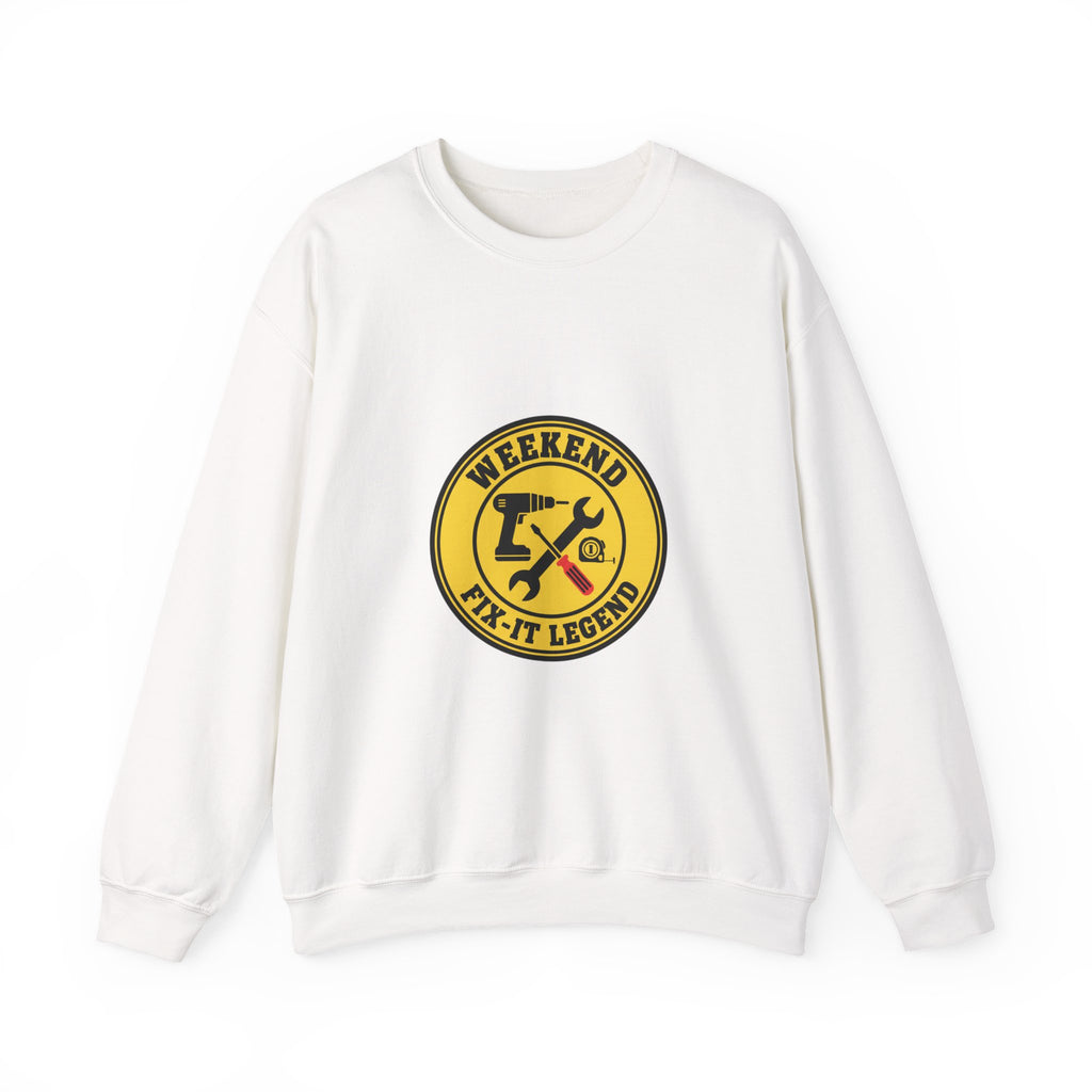 Weekend Fix-It Legend Crewneck Sweatshirt | DIY shirt, workshop tools
