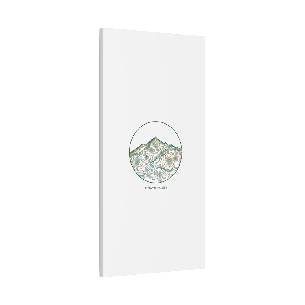 Topographic Contour Line Mountain Canvas, topographic map print | terrain poster