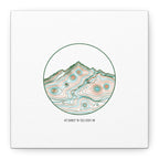 Topographic Contour Line Mountain Canvas, topographic map print | terrain poster