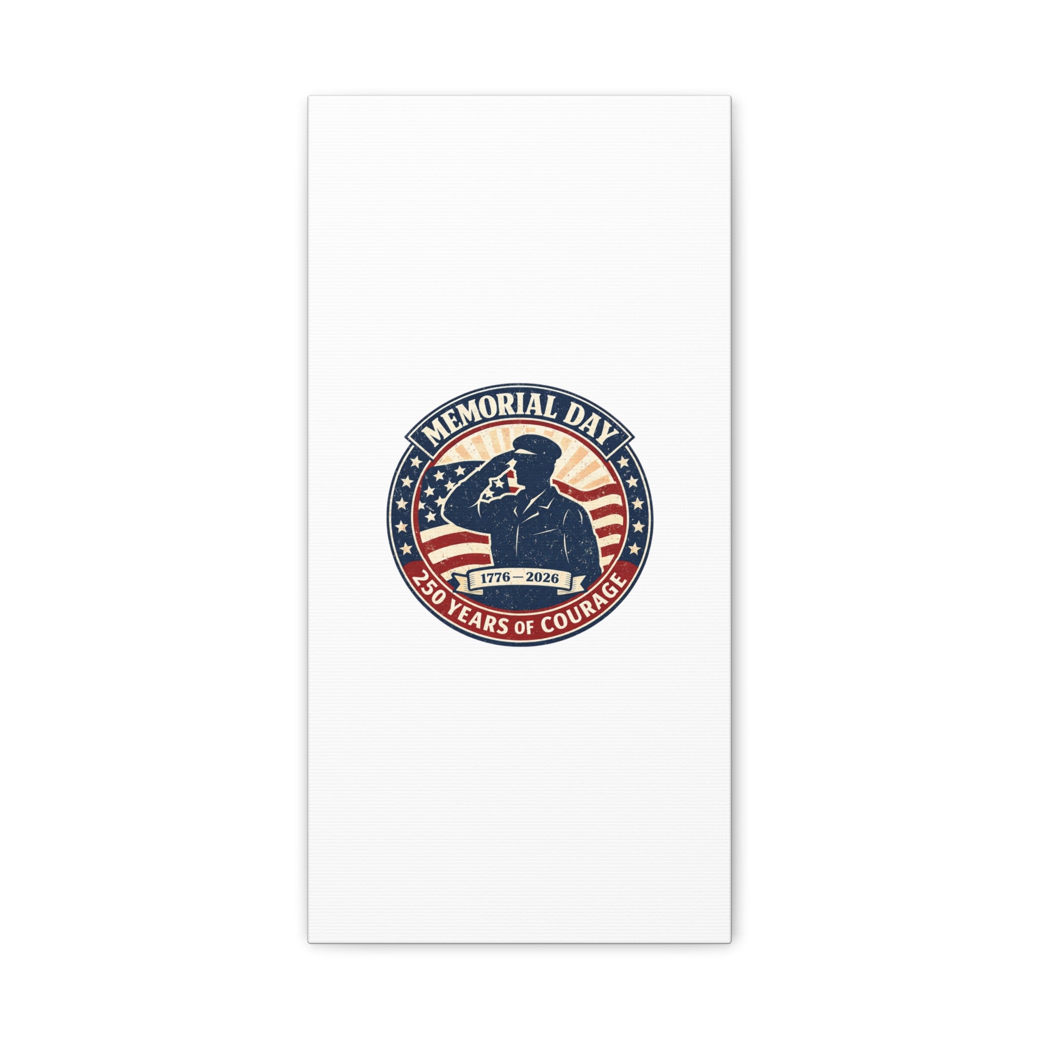 Memorial Day USA 250 Canvas, 1776–2026 Vintage Distressed Patriotic Print