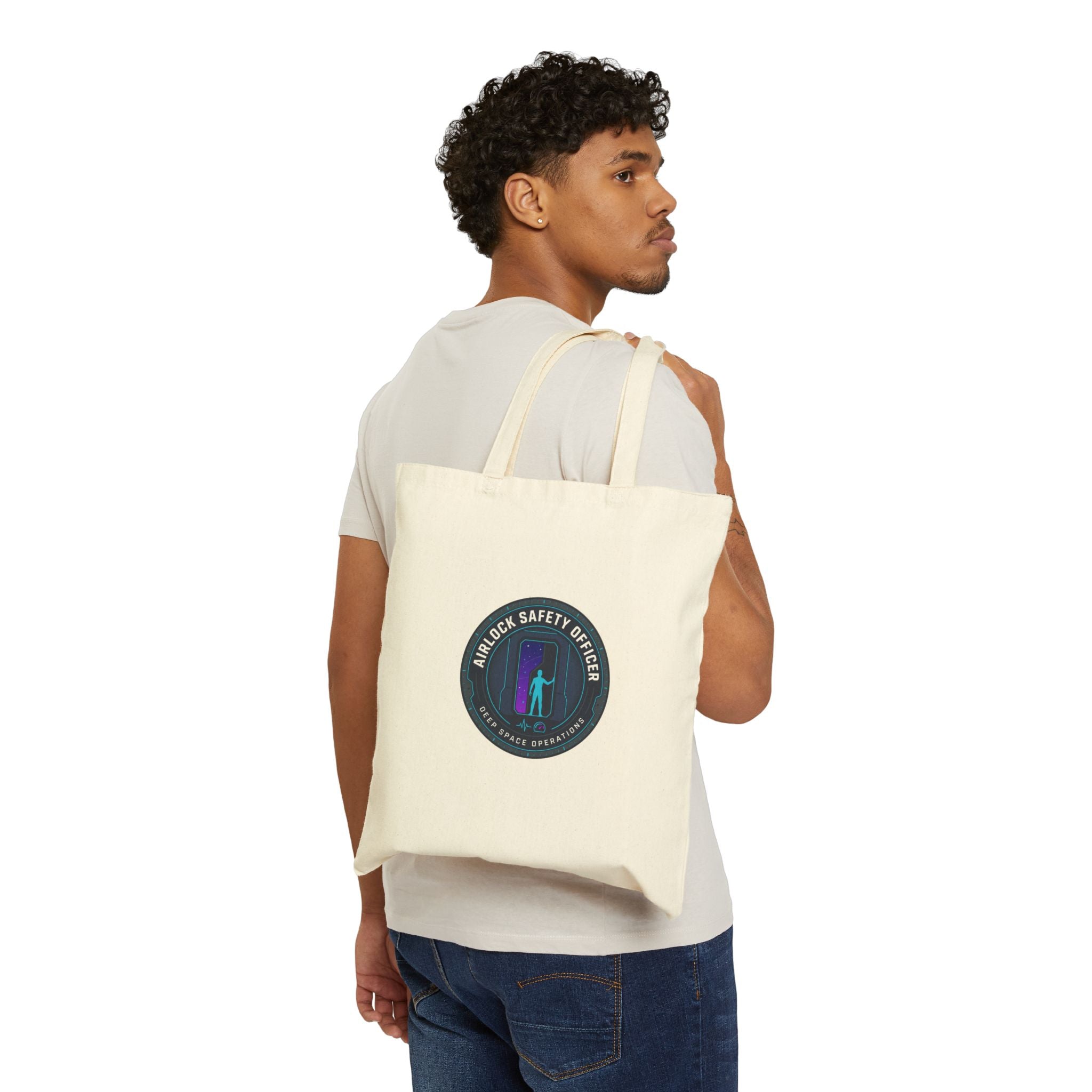 Airlock Safety Officer Tote | space survival mission patch, hard sci‑fi fandom