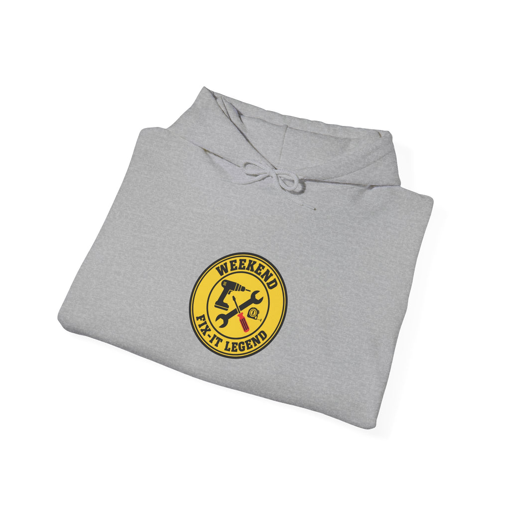 Weekend Warrior Workshop Patch Hoodie | DIY shirt, maker graphic