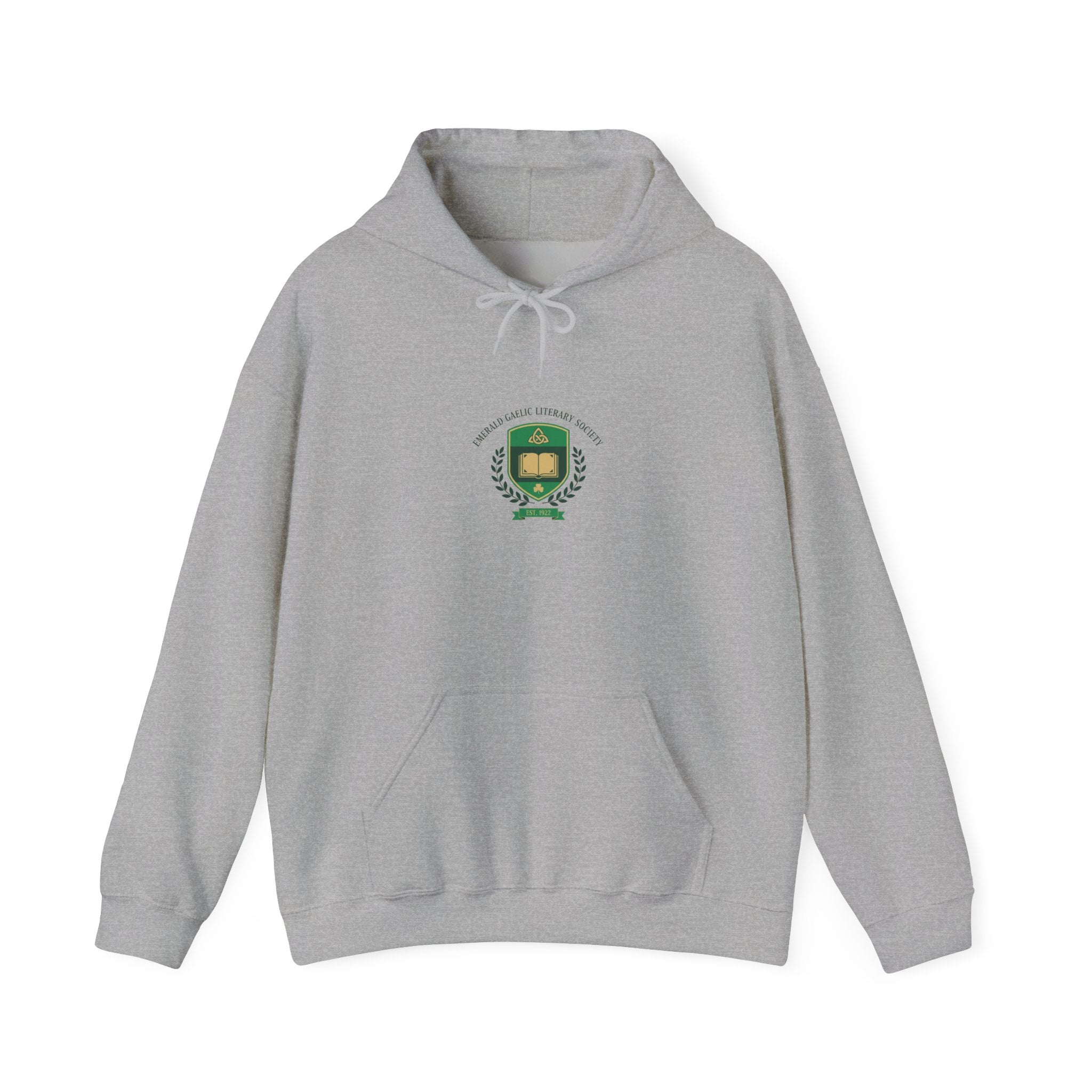 Celtic Crest Gaelic Library Hoodie | Irish Heritage Logo, Celtic Knot