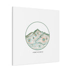 Topographic Contour Line Mountain Canvas, topographic map print | terrain poster