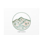 Topographic Contour Line Mountain Canvas, topographic map print | terrain poster