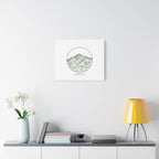 Topographic Contour Line Mountain Canvas, topographic map print | terrain poster