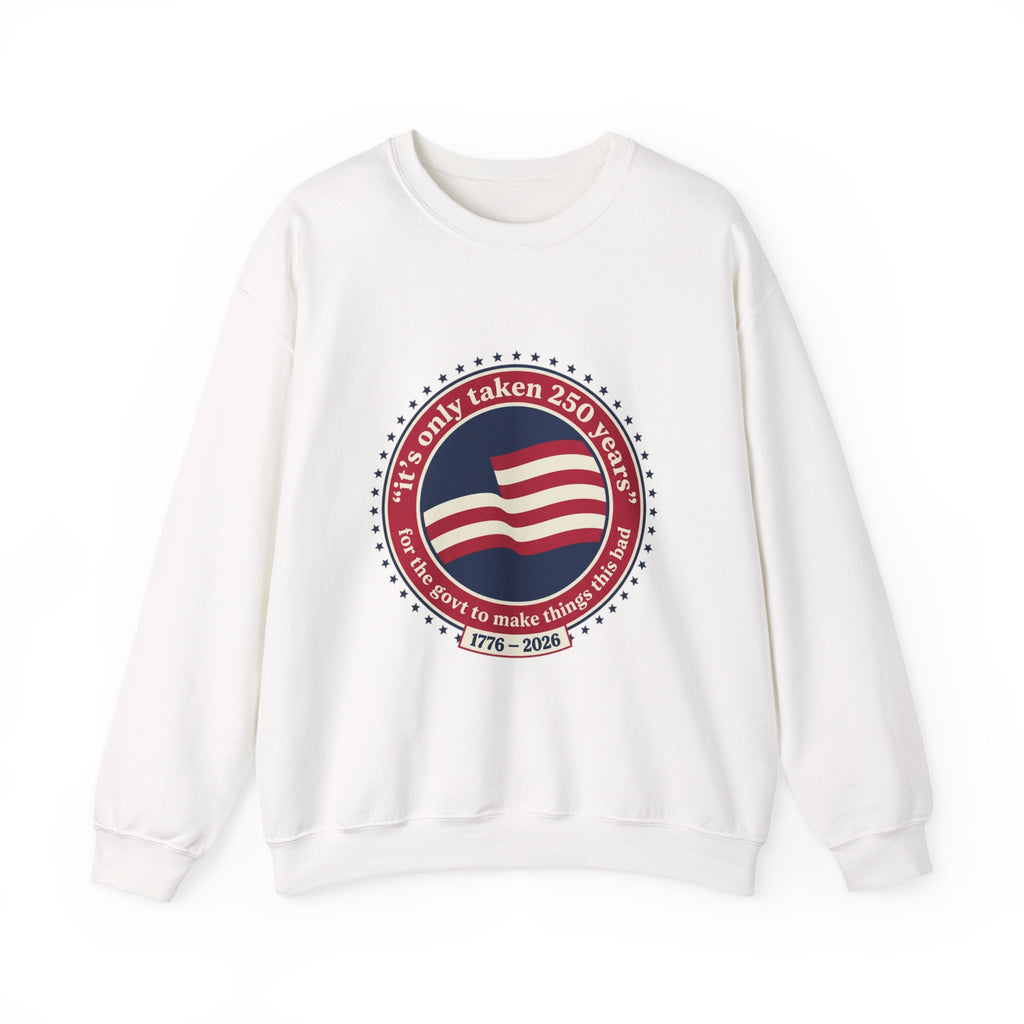 USA 250 Vintage Distressed Flag Crewneck Sweatshirt | 1776–2026 Memorial Day Americana